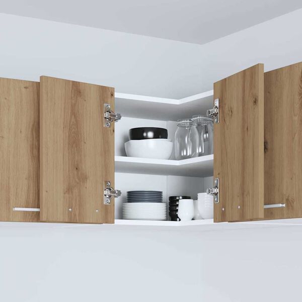 vidaXL Armadio pensile Rovere Artigiano e Bianco 57 x 57 x 40 cm