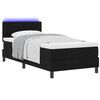 vidaXL Letto a molle con materasso Nero 90 x 190 cm Tessuto