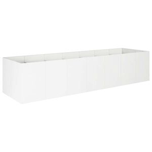 vidaXL Vaso da giardino Bianco 280 x 80 x 60 cm
