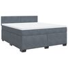 vidaXL Giroletto a Molle con Materasso Grigio Scuro 180x200 cm Velluto