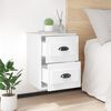 vidaXL Comodini a Parete 2 pz Bianco Lucido 41,5x36x53 cm
