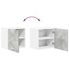 vidaXL Armadio pensile 2 pcs Grigio Cemento e Bianco 40 x 31 x 40 cm
