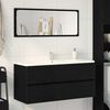 vidaXL Mobile Lavabo Rovere Nero 100x38,5x45 cm Legno Multistrato