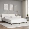 vidaXL Giroletto Dover Bianco 160x200 cm in Similpelle