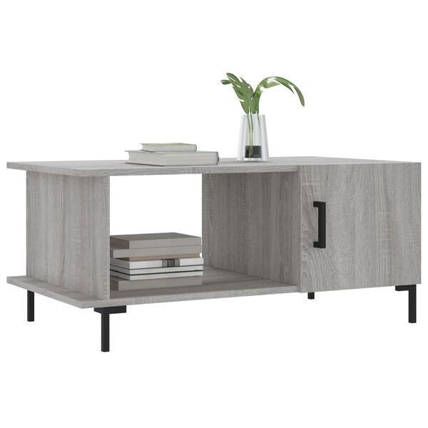 vidaXL Tavolino da Salotto Grigio Sonoma 90x50x40 cm Legno Multistrato
