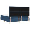 vidaXL Letto a Sorgente LED con materasso Blu 200 x 200 cm Tessuto