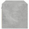 vidaXL Mobile a Muro con Ante in Vetro Grigio Cemento 102x37x35 cm