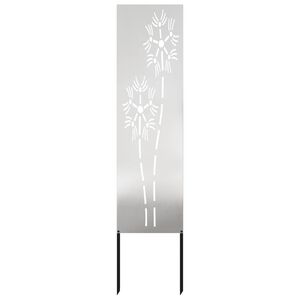vidaXL Schermo per privacy in giardino Traforo Argento 32 x 140 cm