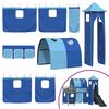 vidaXL Struttura del letto loft per bambini Nero e Blu 99,5 x 190 cm
