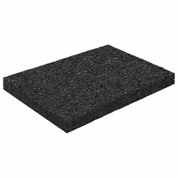 vidaXL Pad per patio in granuli di gomma Nero 6 x 9 x 0,8 cm Gomma