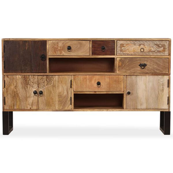 vidaXL Credenza in Legno Massello di Mango 140x30x80 cm