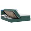 vidaXL Letto con contenitore LED e materasso Verde Scuro 180 x 200 cm