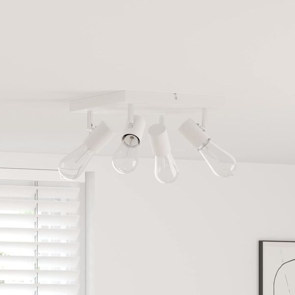 vidaXL Faretto da soffitto Bianco 26,5 x 26 x 11,5 cm Metallo