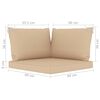 vidaXL Set Divani da Giardino 11 pz con Cuscini Beige