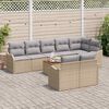 vidaXL Set Divano da Giardino 9 pcs Beige e Grigio Chiaro polyrattan