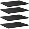vidaXL Ripiani per Libreria 4pz Nero Lucido 40x30x1,5cm Multistrato