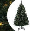 vidaXL Albero di Natale Artificiale con Rami Pieghevoli 150 cm 150 LED