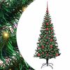vidaXL Albero di Natale artificiale con luci integrate Verde 120 cm