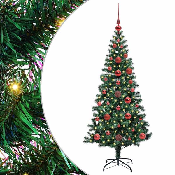 vidaXL Albero di Natale artificiale con luci integrate Verde 120 cm