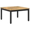 vidaXL Tavolino da salotto Bianco decapato e nero 60 x 60,5 x 36 cm
