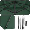 vidaXL Parasol Roma Verde 286 x 284 x 265 cm Alluminio e Poliestere