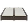 vidaXL Lettino Prendisole Doppio in Polyrattan Marrone