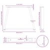 vidaXL Gambe per Tavolino da Caff&egrave; a Forma di V 2 pz Nere 40x(30-31,3) cm Acciaio