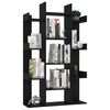 vidaXL Libreria Nera 86x25,5x140 cm in Legno Multistrato