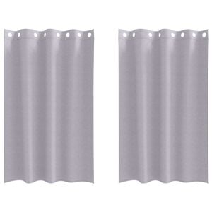 vidaXL Tende Blackout con Anelli 2 pcs Grigio Metallico 175 x 140 cm