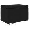 vidaXL Pouf Nero 61 x 41 x 40 cm Tessuto e Legno Ingegnerizzato