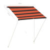 vidaXL Tenda da Sole Retrattile 150x150 cm Arancione e Marrone