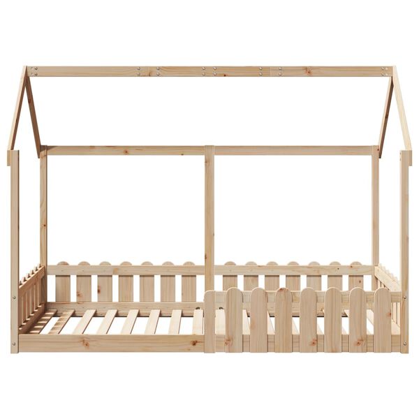 vidaXL Giroletto Casetta per Bambini 90x200 cm Legno Massello di Pino