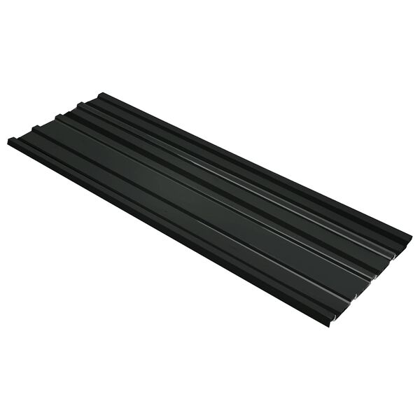 vidaXL Pannello per tetto 12 pcs Antracite 129 x 45 cm Acciaio zincato