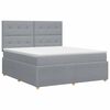 vidaXL Letto box spring con materasso Grigio Chiaro 140 x 200 cm