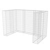 vidaXL Gabbione in Rete in Acciaio per 2 Cassonetti 180x100x120 cm