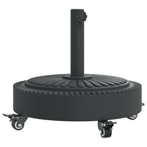 vidaXL Base per Ombrellone con Ruote per Pali &Oslash;38/48 mm 27 kg Rotonda