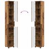 vidaXL Mobile da Bagno con porta Legno vecchio 30,5 x 30 x 195 cm