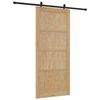 vidaXL Porta scorrevole Naturale e Nero 93 x 211 cm