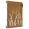 vidaXL Cancello da giardino 85x125 cm in acciaio Corten con design erba