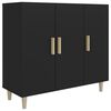 vidaXL Credenza Nera 90x34x80 cm in Legno Multistrato