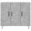 vidaXL Credenza Grigio Cemento 90x34x80 cm in Legno Multistrato