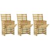 vidaXL Compostiera da giardino a listelli 3 pcs Verde
