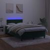 vidaXL Letto a Molle con Materasso e LED Verde Scuro 120x190cm Velluto