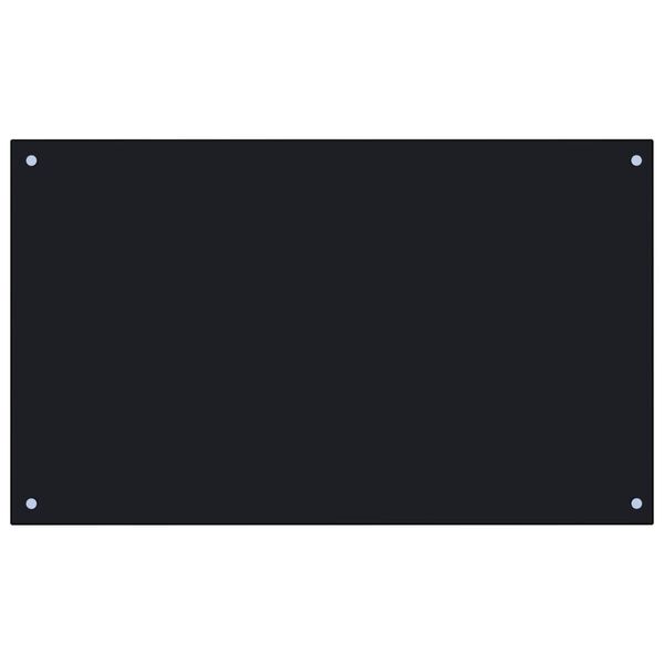 vidaXL Paraschizzi per Cucina Nero 100x60 cm in Vetro Temperato