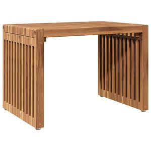 vidaXL Tavolo Laterale da Giardino Marrone 50 x 32,5 x 35 cm