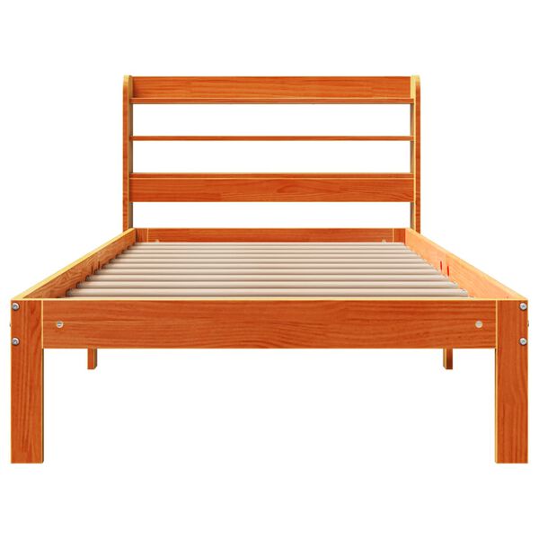 vidaXL Letto senza Materasso Marrone Cera 75x190 cm in Legno di Pino