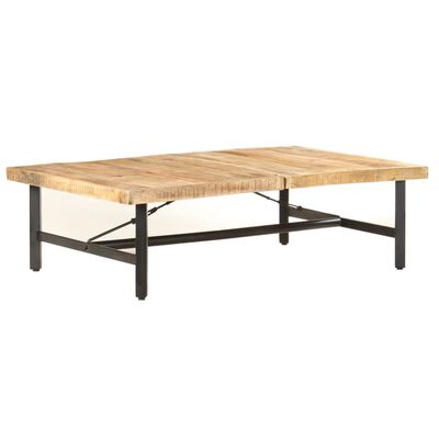 vidaXL Tavolino da Salotto in Legno Massello di Mango 142x90x42 cm