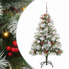 vidaXL Albero di Natale artificiale Verde e bianco 120 cm