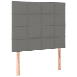 vidaXL Testiera Grigio Scuro 80x5x118/128 cm Tessuto