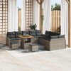 vidaXL Set Divano da Giardino 13 pcs Grigio polyrattan